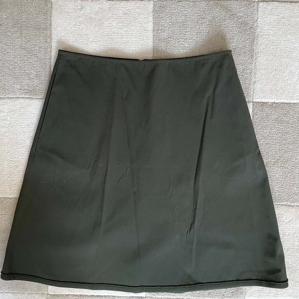 TER ET BANTINE DEEP GREEN A-LINE SKIRT